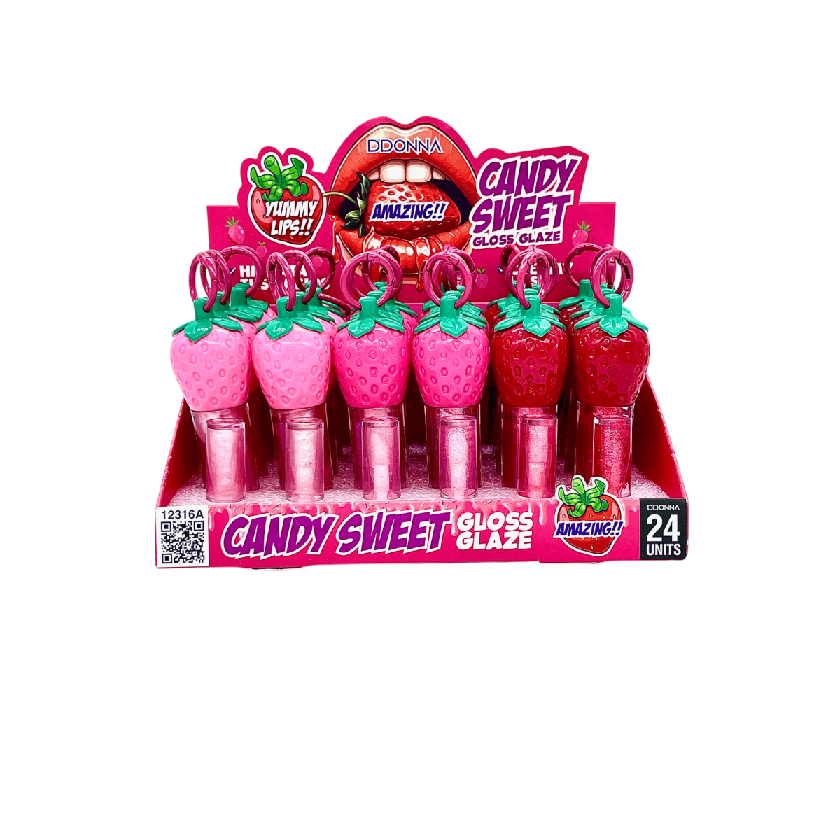 Lip Gloss Fresa Candy Sweet D'donna