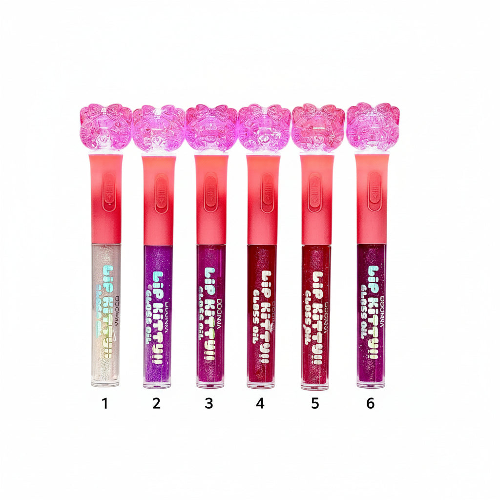 Brillo Aceite Labial Kitty con LUZ!! - Lip Gloss Oil Kitty - DDONNA