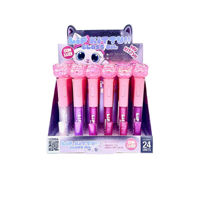 Brillo Aceite Labial Kitty con LUZ!! - Lip Gloss Oil Kitty - DDONNA