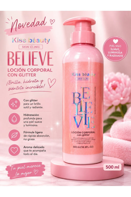 Loción Corporal con Glitter Belle Vie - Kiss Beauty