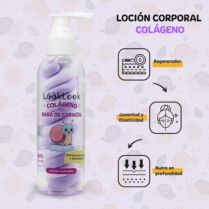 Loción corporal Bicolor BABA DE CARACOL – LOOK LOOK