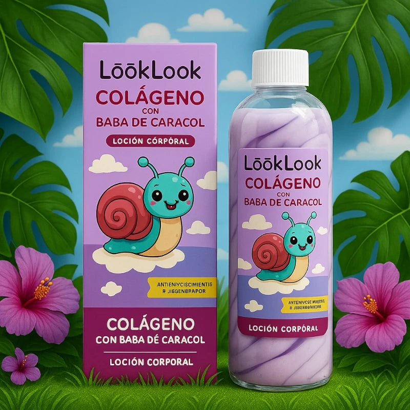 Loción corporal Bicolor BABA DE CARACOL – LOOK LOOK