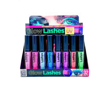 MASCARA DE PESTAÑAS COLORES NEON - Mascara Glow Effect UV Neon - DDONNA