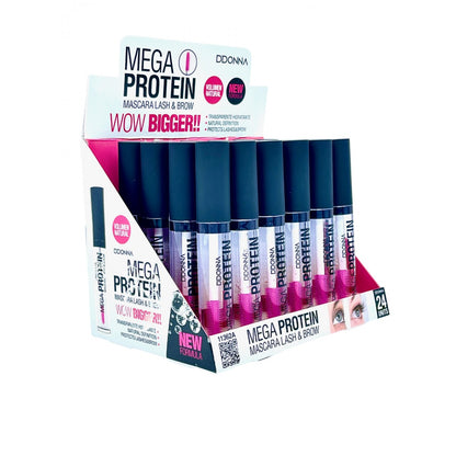 Máscara pestañas y cejas Mega Protein Transparente Hidratante - Ddonna