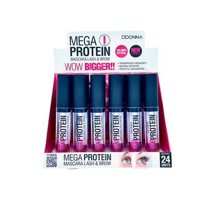 Máscara pestañas y cejas Mega Protein Transparente Hidratante - Ddonna
