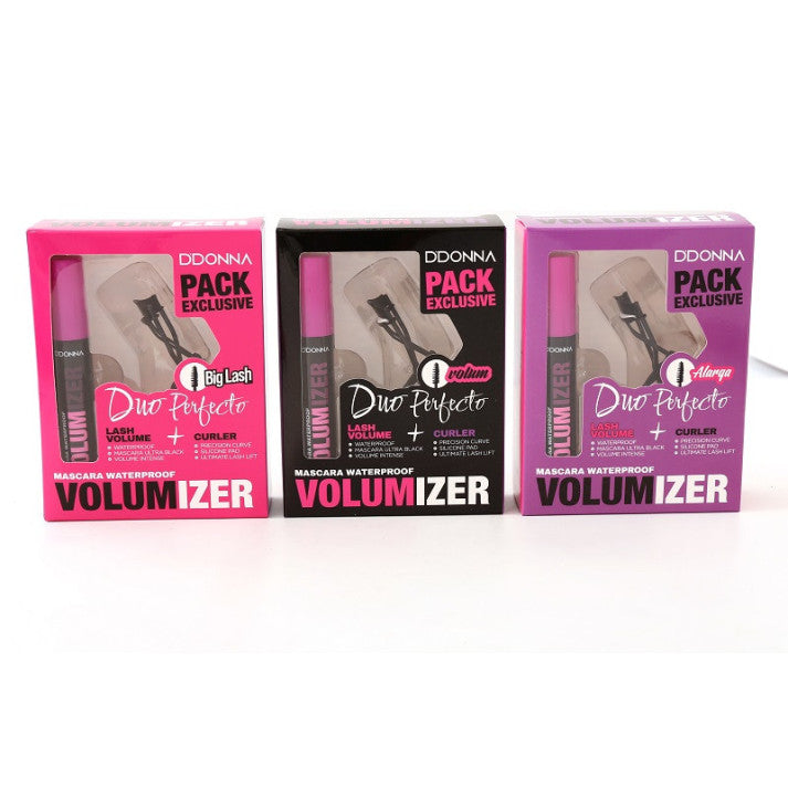 Kit de Pestañas DDONNA Duo Perfecto | Máscara Waterproof 24h + Rizador