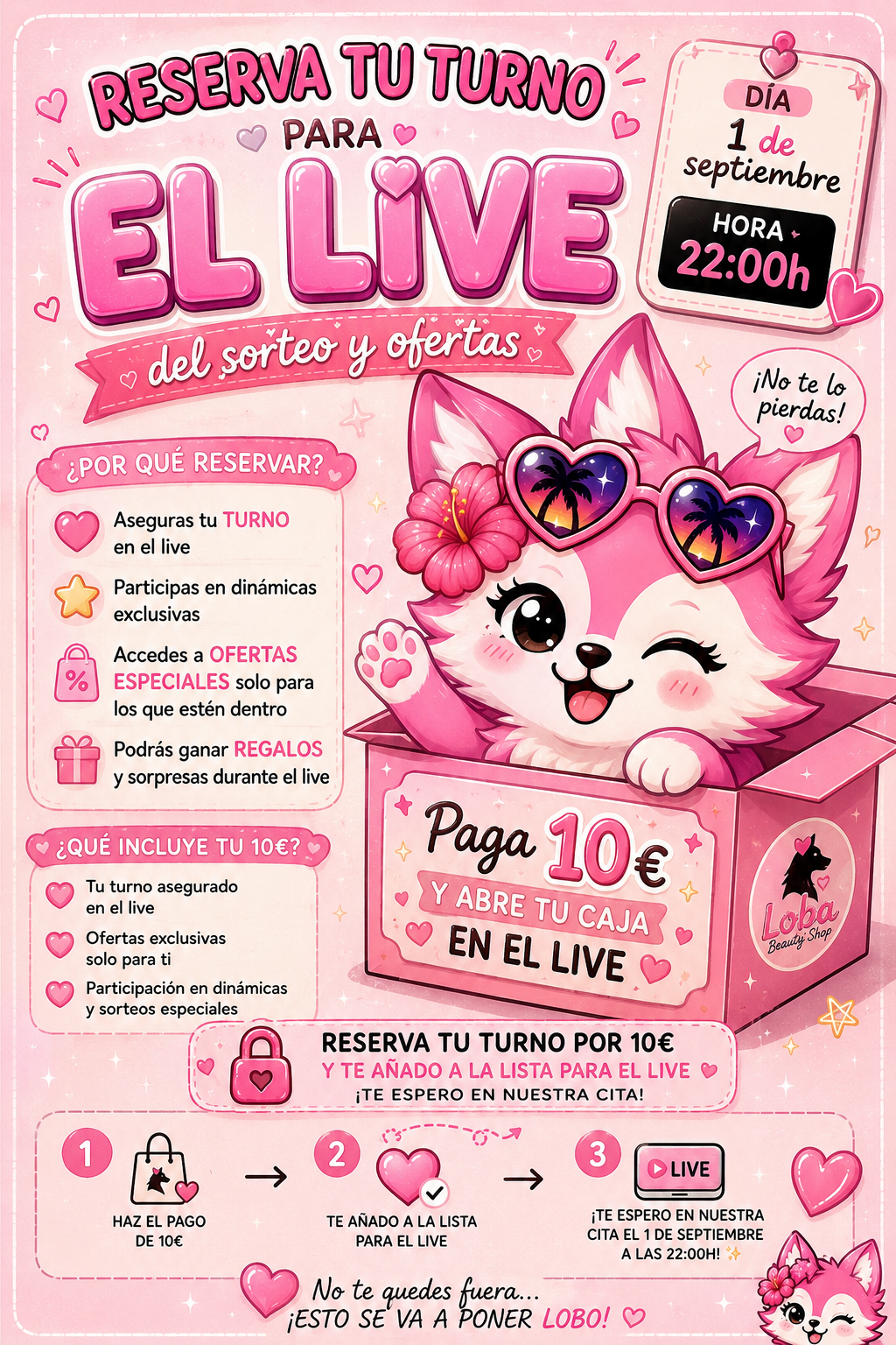 ✨ ¡RESERVA TU TURNO PARA NUESTRO LIVE! 🐺💗