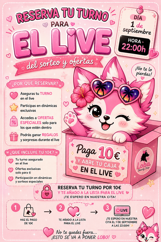 ✨ ¡RESERVA TU TURNO PARA NUESTRO LIVE! 🐺💗