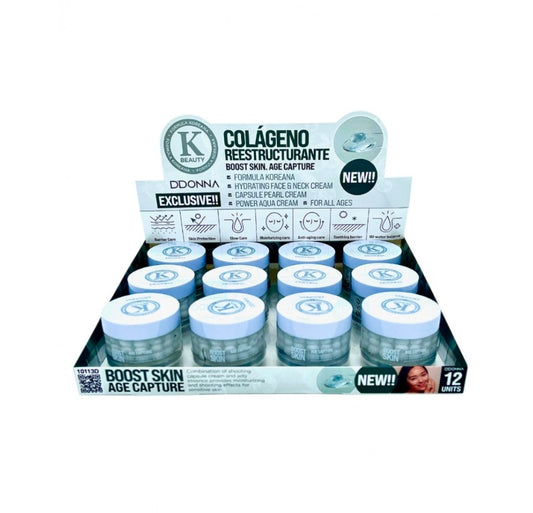 Crema Facial Cápsulas Colágeno y péptidos blancos - Fórmula Coreana Reestructurante- D'Donna