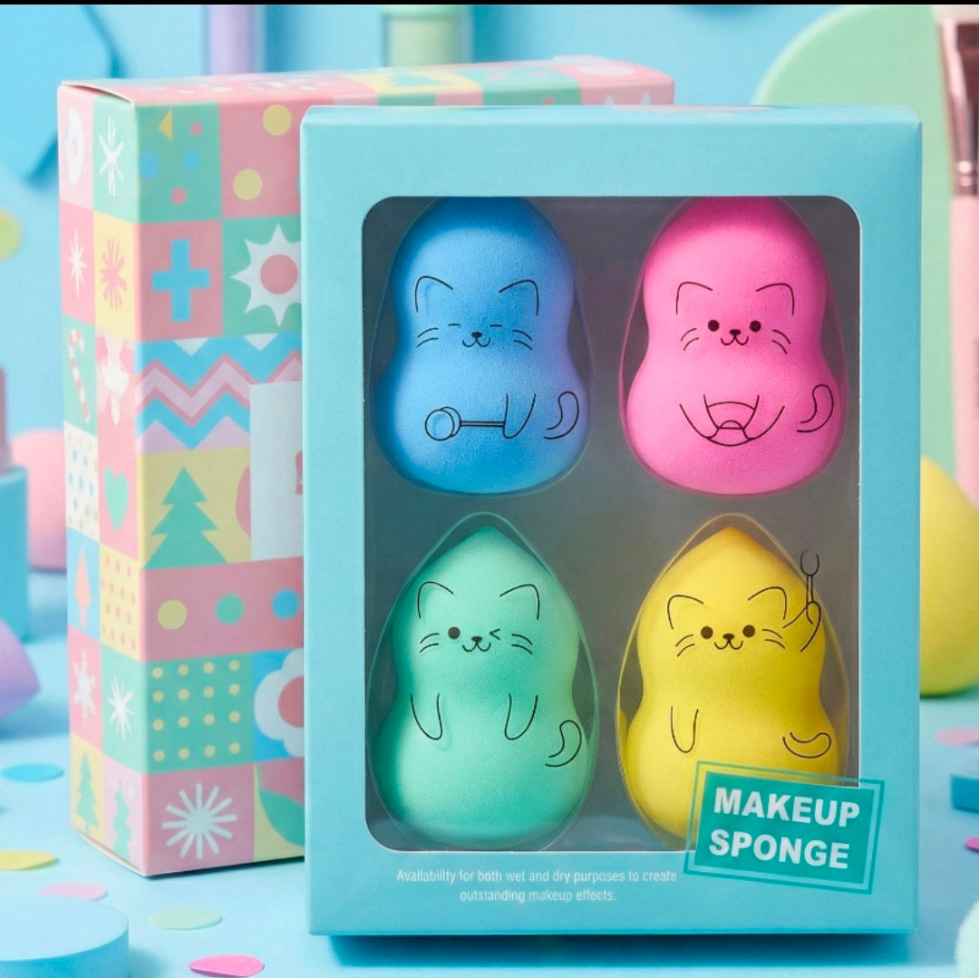 Esponjas de maquillaje "Kawaii" - colores y formas variadas