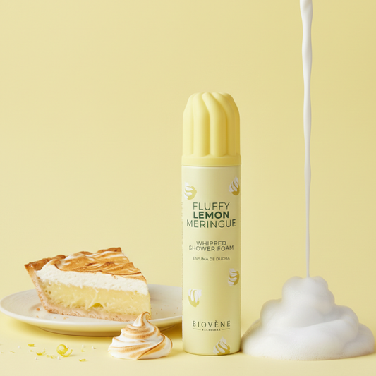 ESPUMA DE DUCHA BATIDA con merengue de limón y textura esponjosa.🍋