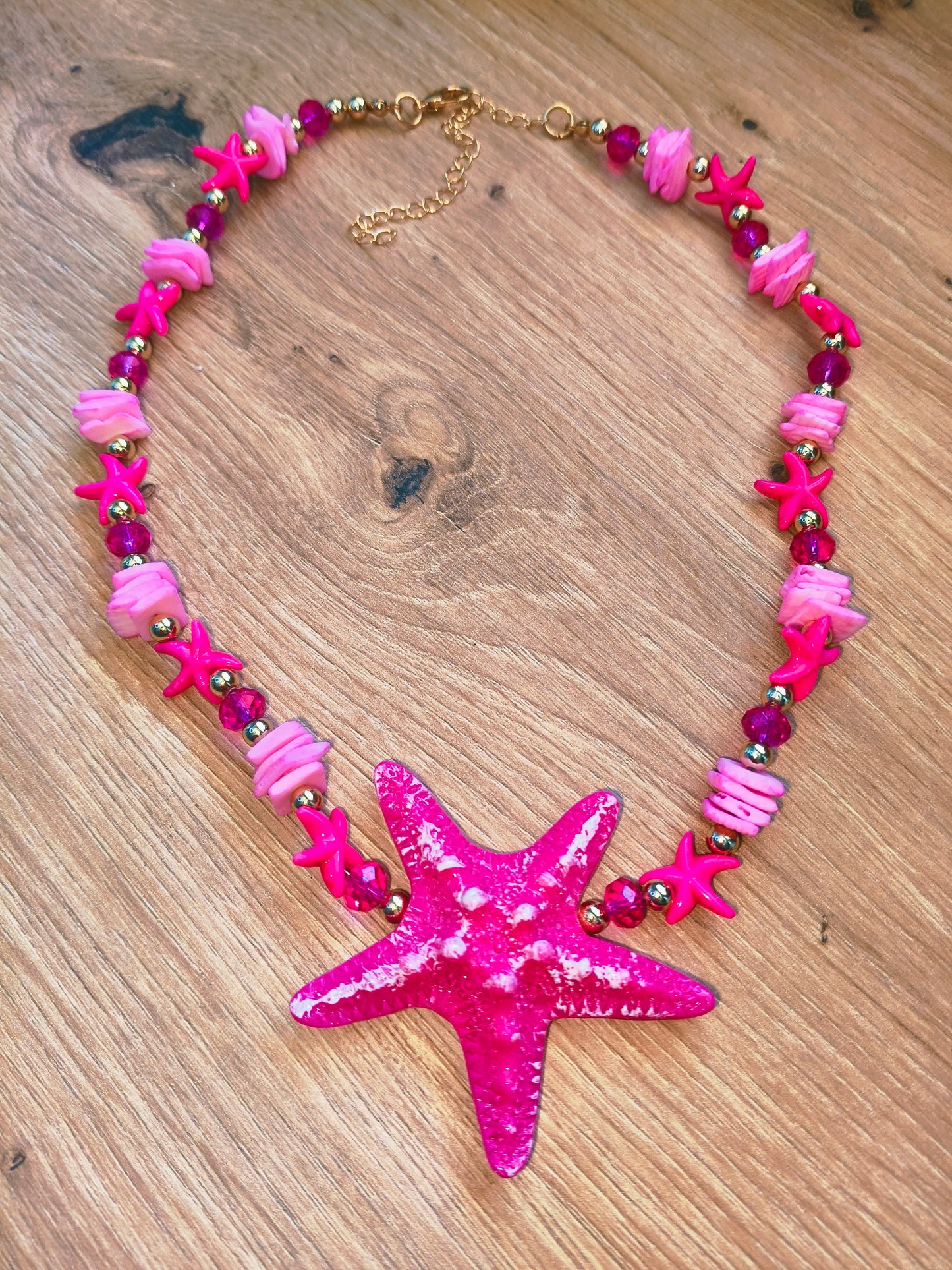 Collar Estrella Marina piedras colores vibrantes