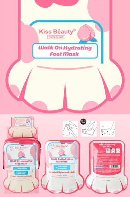 Mascarilla para Pies Hidratante Melocotón y Ácido Hialurónico