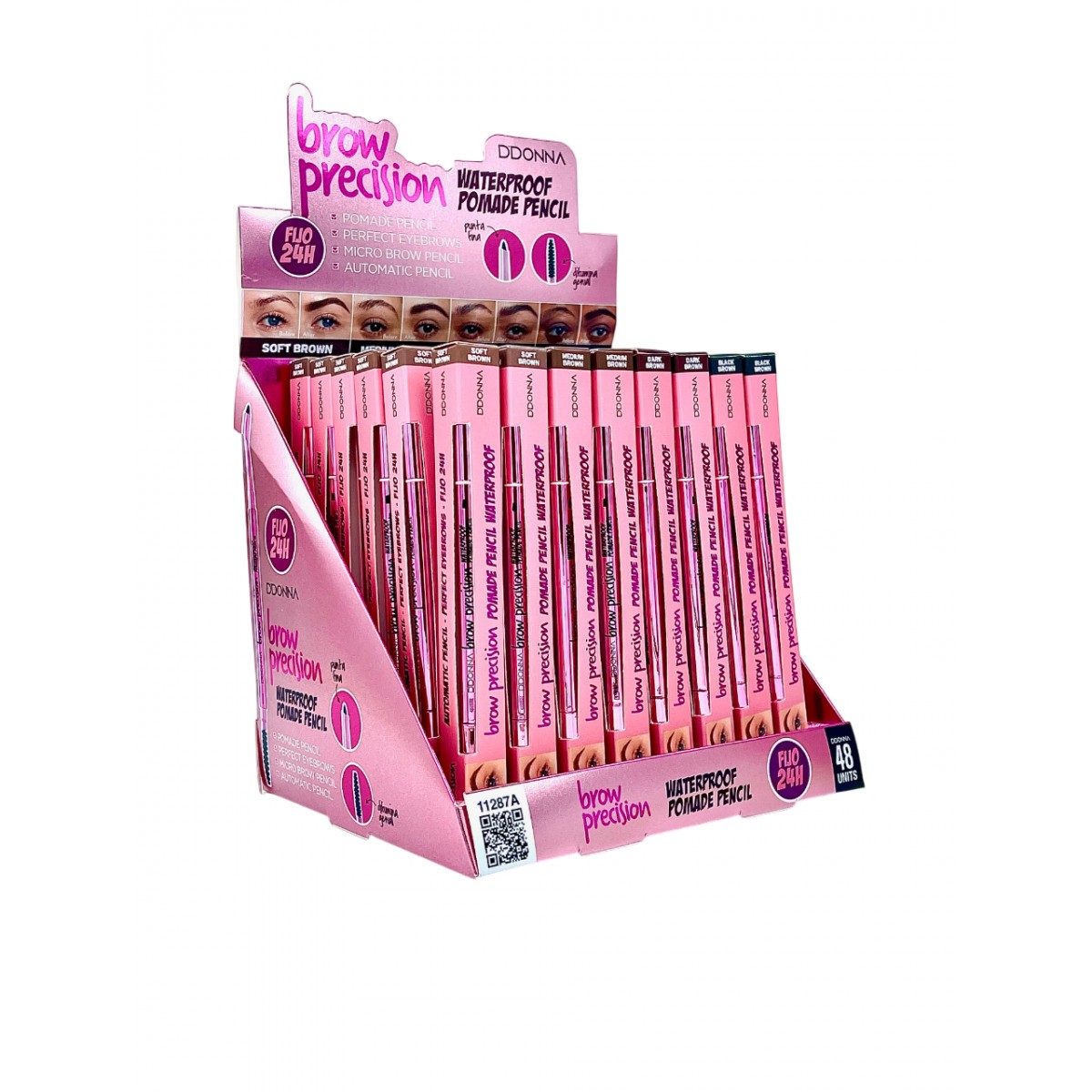 Lápiz de Cejas de alta precisión con cepillo - DDONNA