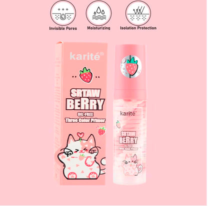 Prebase de Maquillaje Fresa Tricolor PRIMER 40ML. KARITE