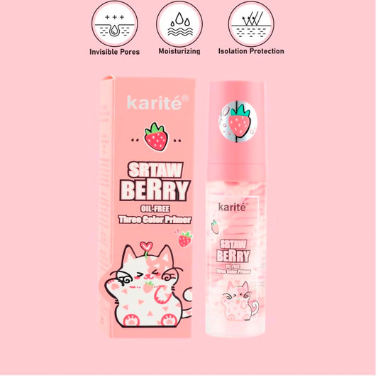 Prebase de Maquillaje Fresa Tricolor PRIMER 40ML. KARITE