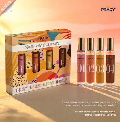 ✨ Set de regalo Colección Brasileña (Sol Janeiro) – Prady Eau de Parfum 4 x 33 ml