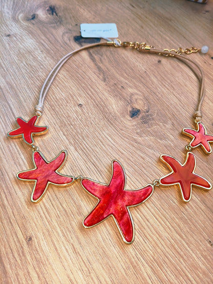 Collar Estrellas Rojo