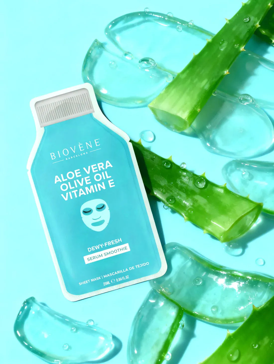Mascarilla Facial ALOE VERA + VITAMINA E: UNA PIEL FRESCA Y RADIANTE! Mascarilla facial Smoothie Serum con vitamina E nutritiva, aloe vera y aceite de oliva.
