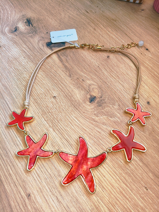 Collar Estrellas Rojo