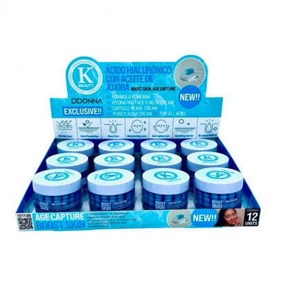 Crema Facial Cápsulas Ácido Hialurónico, Jojoba y péptidos azules - Fórmula Coreana Hidratante- D'Donna