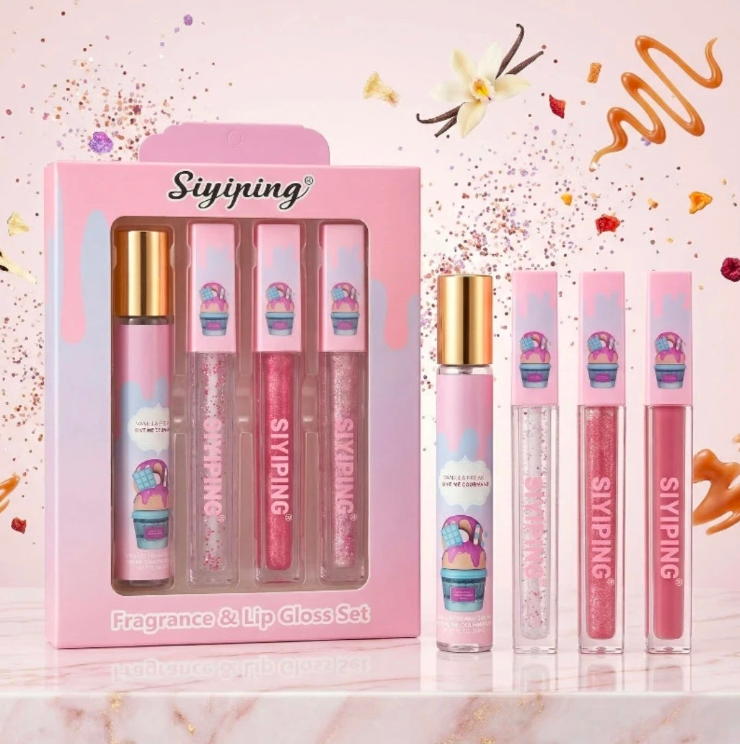 Set Vanilla Freak🍦mini perfume+ 3 Labiales