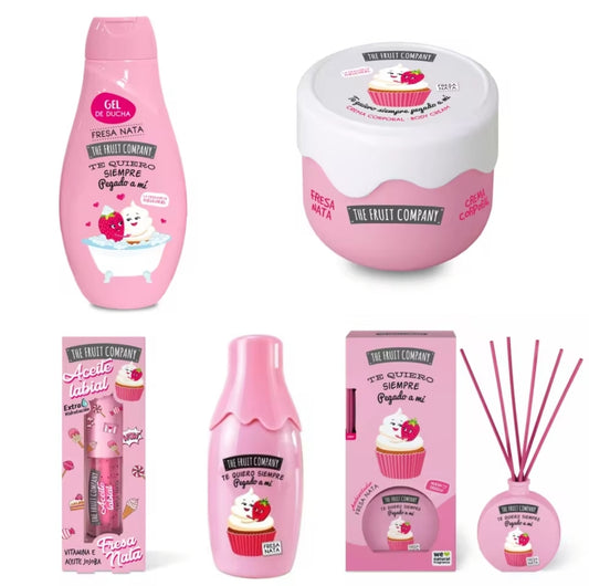 CAJA MINI FRESA Y NATA "The fruit company"