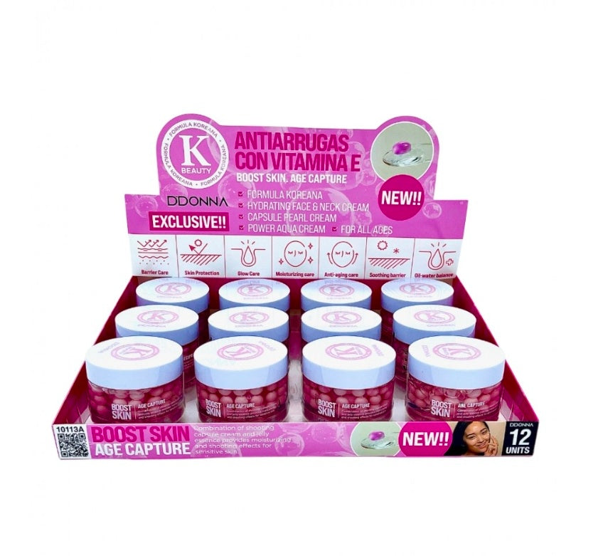 Crema Facial Cápsulas Antiarrugas péptidos rosas - Fórmula Coreana- D'Donna