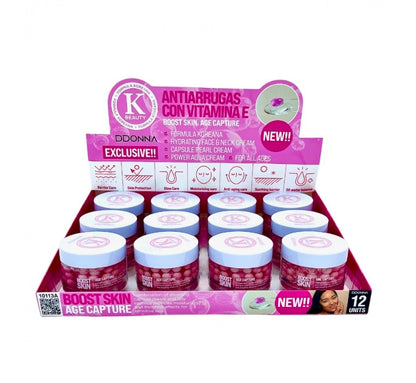 Crema Facial Cápsulas Antiarrugas péptidos rosas - Fórmula Coreana- D'Donna