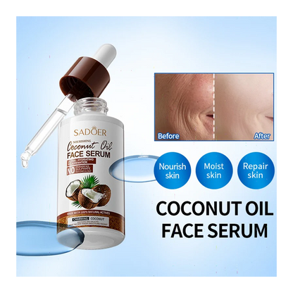 SERUM FACIAL CON ACEITE DE COCO 100% NATURAL 40ML. SADOER