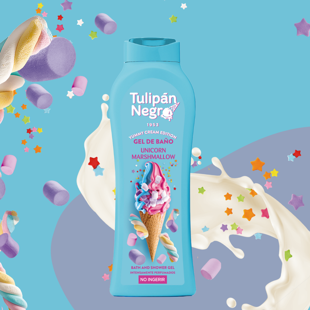 Gel de Baño Tulipán Negro Nubes Unicornio 650 ML