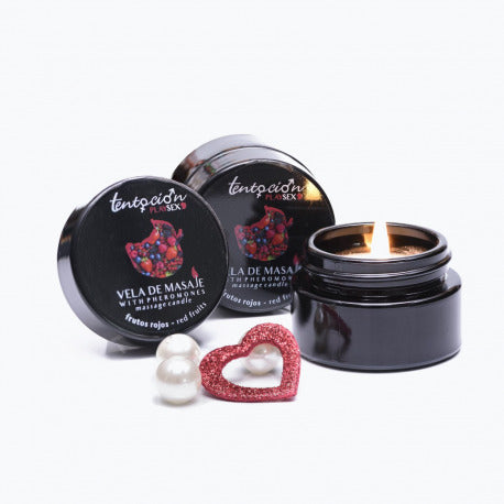 Vela de Masaje con Feromonas | Frutos Rojos 20 ml