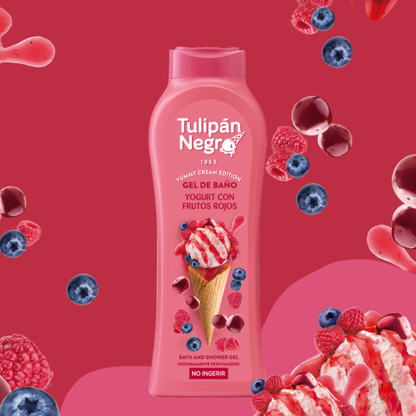 Gel de Baño Yogurt con Frutos Rojos 650 ML- Tulipán Negro